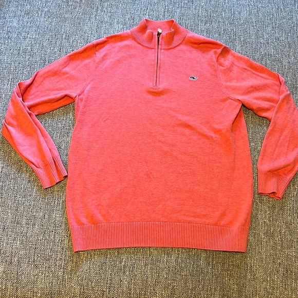 Vineyard Vines Other - 🐳 Boys Harbor Point 1/4-Zip Sweater (light red Color) - Size Cut Out, L or XL